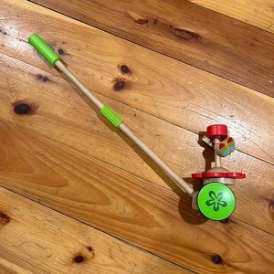 Hape Dancing Butterflies Push and Pull, L: 4, W: 6.9, H: 22.2 inch